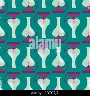 Oil lamp pattern , illustration, vector on white background Stock Vector