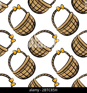 Basket pattern , illustration, vector on white background Stock Vector