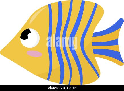 Butterfly fish , illustration, vector on white background Stock Vector