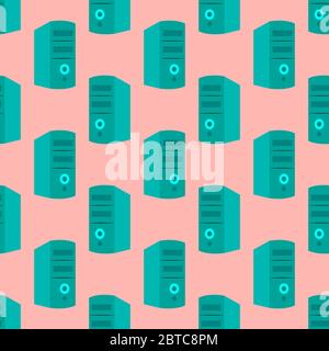 PC case pattern , illustration, vector on white background Stock Vector