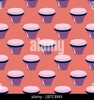 Bongo pattern , illustration, vector on white background Stock Vector