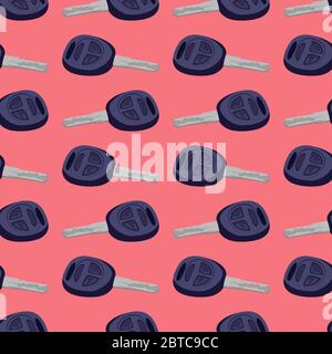 Car key pattern , illustration, vector on white background Stock Vector