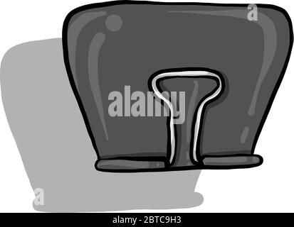 Clamp , illustration, vector on white background Stock Vector