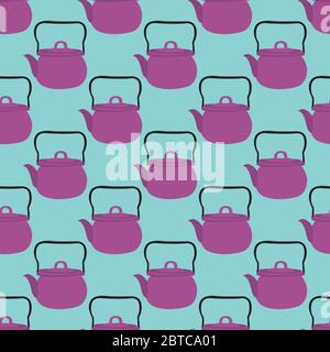 Kettle pattern , illustration, vector on white background Stock Vector