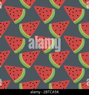 Pattern of watermelon slices. Vector illustration Stock Vector Image ...