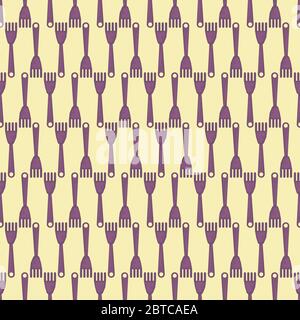 Forks pattern , illustration, vector on white background Stock Vector