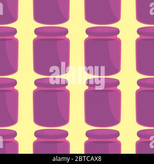 Jars pattern , illustration, vector on white background Stock Vector