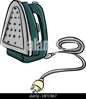 Green iron , illustration, vector on white background Stock Vector