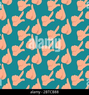 Hand finger pattern , illustration, vector on white background Stock Vector