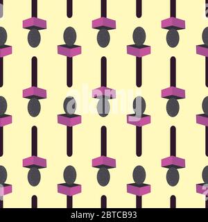 Microphones pattern , illustration, vector on white background Stock Vector