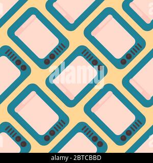 Microwaves pattern , illustration, vector on white background Stock Vector