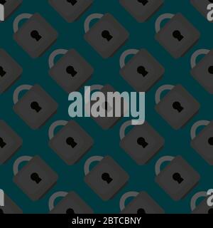 Lock pattern , illustration, vector on white background Stock Vector