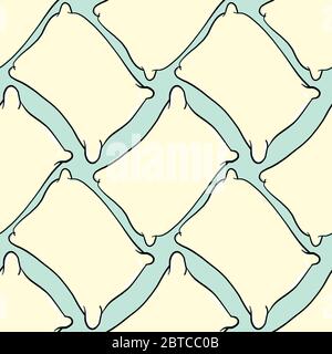 Pillows pattern , illustration, vector on white background Stock Vector