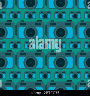 Photocamera pattern , illustration, vector on white background Stock Vector