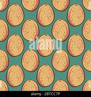 Melons pattern , illustration, vector on white background Stock Vector