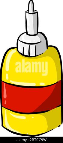 PVA glue in tube , illustration, vector on white background Stock Vector