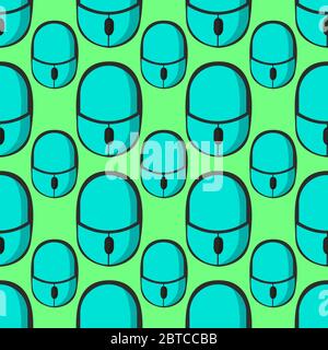 PC mouse pattern , illustration, vector on white background Stock Vector