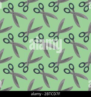 Scissors pattern , illustration, vector on white background Stock Vector