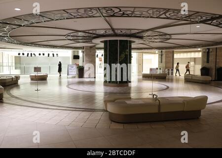 Most shops has closed in Sunshine City a popular shopping and entertainment complex on the first day of the holiday period. April 29, 2020. Tokyo. Stock Photo