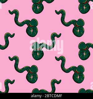 Snakes pattern , illustration, vector on white background Stock Vector