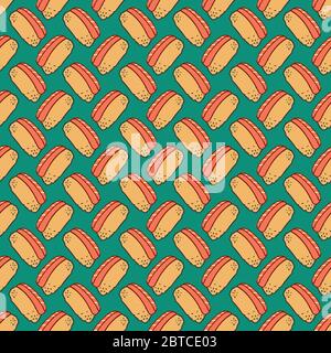 Sushi food pattern , illustration, vector on white background Stock Vector