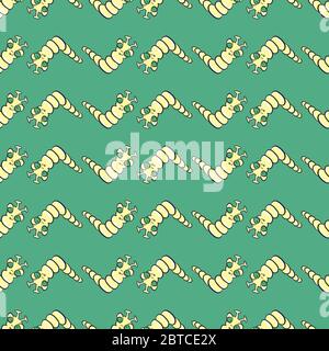 Worms pattern , illustration, vector on white background Stock Vector