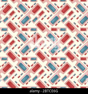 3D glasses pattern , illustration, vector on white background Stock Vector