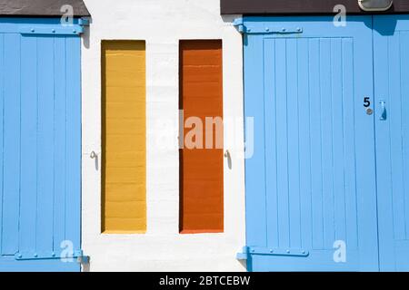 Boat shed door in Chaffers Marina, Oriental Bay,Wellington City,North Island,New Zealand Stock Photo