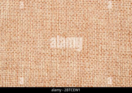 High detailed texture of a burlap material as background. Stock Photo