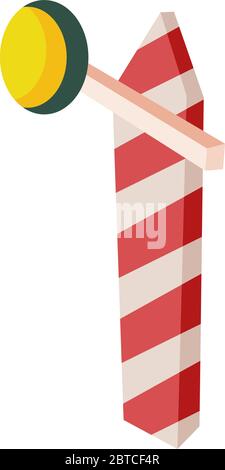 Road barrier, illustration, vector on white background Stock Vector