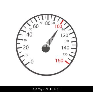 Car speedometers on white background Stock Vector