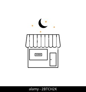 store closed vector design template illustration Stock Vector