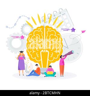 Smart brain. Tree of Success knowledge. Stock Vector