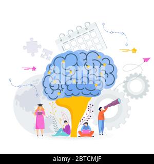 Smart brain. Tree of Success knowledge. Stock Vector