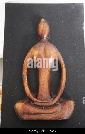 Wooden Yoga Meditation Statue - Wooden Handmade