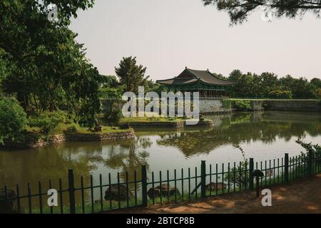 Gyeongju, South Korea - 22 May 2020: Donggung Palace and Wolji Pond, formerly known as Anapji is another popular destination in Gyeongju. Stock Photo