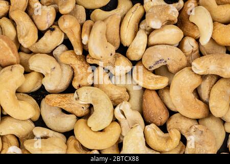 Cashew Nuts detailed close up shot for use as background image or as texture Stock Photo
