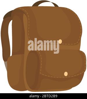 school bag supply isolated icon Stock Vector