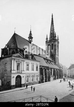 St. Gertrude Church, Louvain, Belgium ca. 1890-1900 Stock Photo