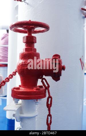 Fire hydrant on ship Stock Photo - Alamy