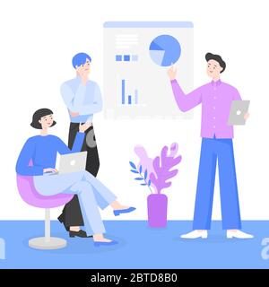 Business people, discussion, meeting, teamwork concept illustration 001 Stock Vector