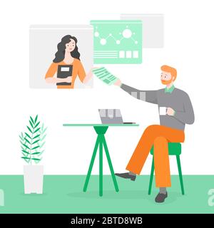 Business people, discussion, meeting, teamwork concept illustration 005 Stock Vector