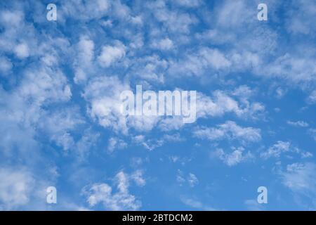 blue sky with small beautiful clouds Stock Photo
