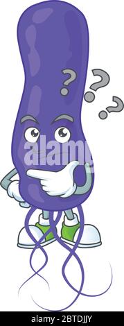 mascot design concept of blue spirila with confuse gesture Stock Vector