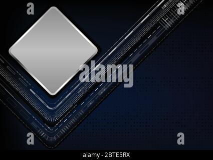 Digital technology futuristic abstract blue background, Business growth to successful technology. Stock Vector