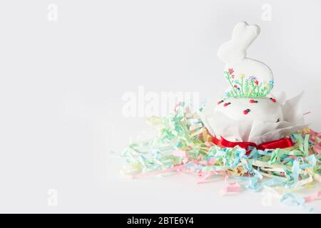 Gingerbread Easter bunny in Russian cake. Orthodox Russian Easter ...