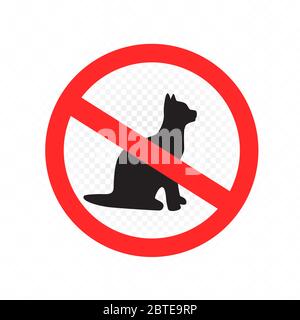 do not enter with cats sign symbol Stock Vector