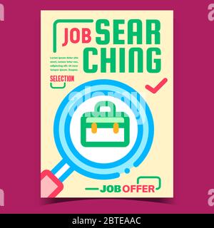 Job Searching Creative Promotional Banner Vector Stock Vector