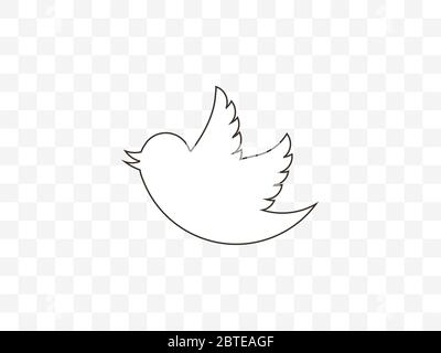 Bird, nature icon. Vector illustration, flat design. Stock Vector