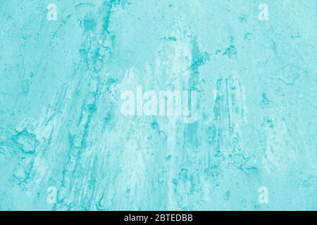 Old rusty texture wall background, aquamarine turquoise toned Stock Photo